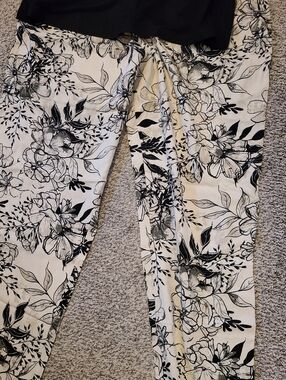 Black & White Floral Pajama Set